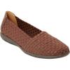 Comfortview Women’s The Bethany Stretch Woven Slip On Flat (Wide Widths Available)(Brown)