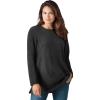 Woman Within Plus Size Crewneck Ultra Soft Sherpa Sweatshirt(Heather Charcoal)