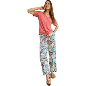 Woman Within Plus Size Textured Tie-Front Tee(Sweet Coral)