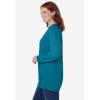 Woman Within Plus Size Crewneck Fleece Sweatshirt(Deep Teal)