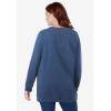 Woman Within Plus Size Crewneck Fleece Sweatshirt(Heather Navy)