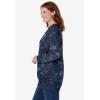 Woman Within Plus Size Crewneck Fleece Sweatshirt(Navy Sprinkle Heart)