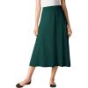 Woman Within Plus Size Petite 7-Day Knit A-Line Skirt(Emerald Green)