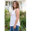 Woman Within Plus Size Graphic Tank Tunic(White Summer Love)