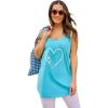 Woman Within Plus Size Graphic Tank Tunic(Paradise Beach Heart)