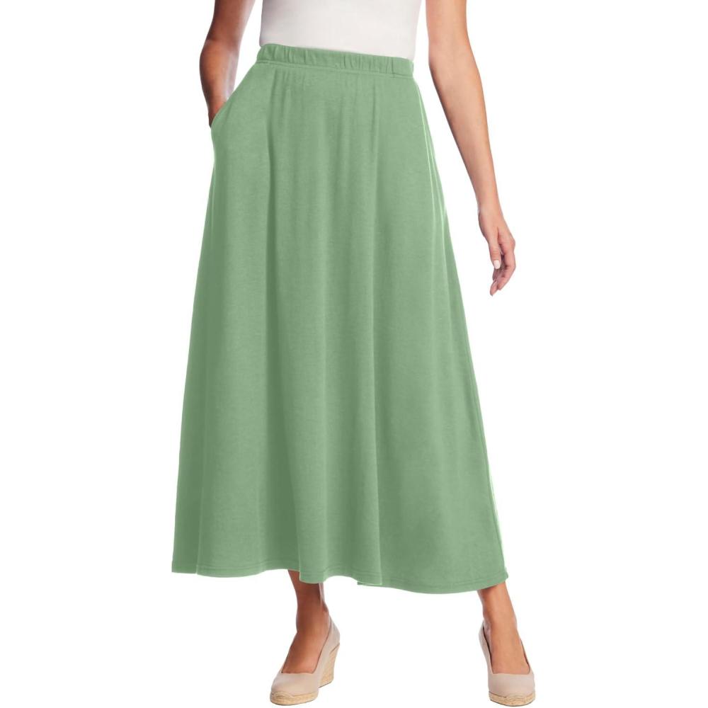 image:imageWoman Within Plus Size 7Day Maxi SkirtSage