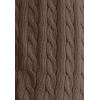 Woman Within Plus Size Cotton Cable Knit Cardigan Sweater(Chocolate)