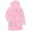 Woman Within Plus Size Hoodie Shaker Zipper Cardigan Sweater(Pink)