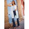 Woman Within Plus Size Lightweight Linen Vest Sweater(Pale Lilac)