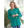 Woman Within Plus Size Long-Sleeve Crewneck Soft Waffle Knit Thermal Shirt(Waterfall)