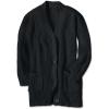 Woman Within Plus Size Petite Shaker Button-Front Cardigan Sweater(Black)