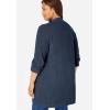 Woman Within Plus Size Petite Shaker Button-Front Cardigan Sweater(Navy)
