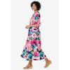 Woman Within Plus Size Roll-Tab Sleeve Crinkle Shirtdress(Sweet Coral Bloom)