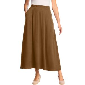 Woman Within Plus Size 7-Day Maxi Skirt(Toffee)