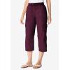 Woman Within Plus Size Convertible Length Cargo Capri/Bermuda(Deep Claret)