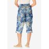 Woman Within Plus Size Convertible Length Cargo Capri/Bermuda(Natural Khaki Tropical)