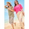 Woman Within Plus Size Convertible Length Cargo Capri/Bermuda(Natural Khaki Tropical)