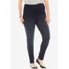 Woman Within Plus Size Fineline Stretch Denim Skinny Pull-On Jeans(Indigo Sanded)