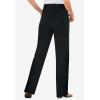 Woman Within Plus Size Perfect Back-Elastic Gap-Free Straight-Leg Cotton Jeans(Black)