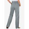 Woman Within Plus Size Perfect Back-Elastic Gap-Free Straight-Leg Cotton Jeans(Gunmetal)