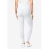 Woman Within Plus Size Petite Side Pocket Ankle-Length Pull-On Stretch Knit Cotton Spandex Leggings(White)