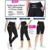 Woman Within Plus Size Side Pocket Ankle-Length Pull-On Stretch Knit Cotton Spandex Leggings(Heather Navy)