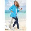 Woman Within Plus Size Side Pocket Ankle-Length Pull-On Stretch Knit Cotton Spandex Leggings(Navy)