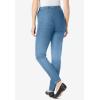 Woman Within Plus Size Tall Fineline Stretch Denim Skinny Pull-On Jeans(Light Stonewash)
