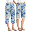 Woman Within Plus Size Convertible Length Cargo Capri/Bermuda(Natural Khaki Tropical)