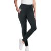 Woman Within Plus Size Petite Side Pocket Ankle-Length Pull-On Stretch Knit Cotton Spandex Leggings(Heather Charcoal)