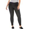 Woman Within Plus Size Tall Fineline Stretch Denim Skinny Pull-On Jeans – 36 T, Black
