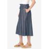 Woman Within Drawstring Denim Skirt(Black)