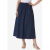 Woman Within Drawstring Denim Skirt(Indigo)