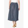Woman Within Drawstring Denim Skirt(Light Wash)