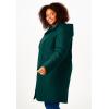 Woman Within Plus Size 3-In-1 Hooded Taslon Jacket(Emerald Green Pine)
