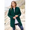 Woman Within Plus Size 3-In-1 Hooded Taslon Jacket(Emerald Green Pine)