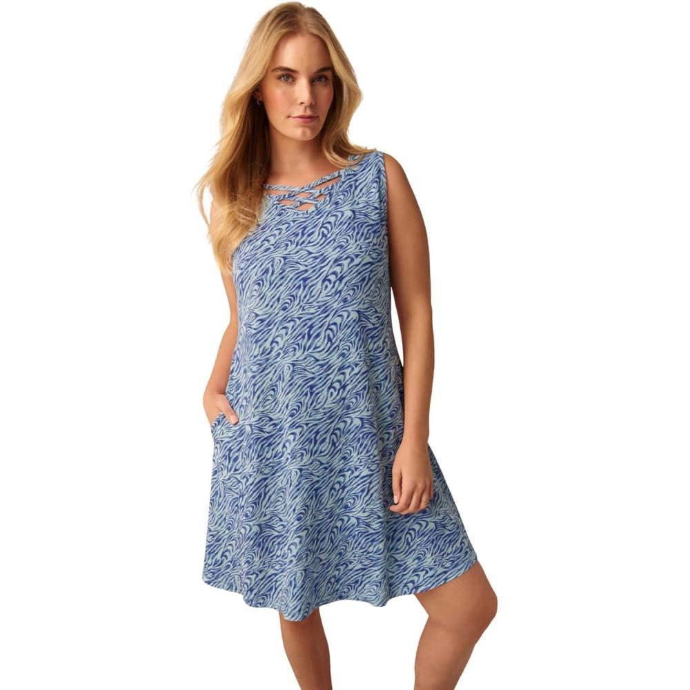 image:imageWoman Within Plus Size Crisscross GownSky Blue Zebra