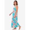 Dreams & Co. Plus Size Trapeze V-Neck Lounger(Multi Jungle)
