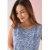 Woman Within Plus Size Crisscross Gown(Sky Blue Zebra)