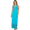 Dreams & Co. Plus Size Trapeze V-Neck Lounger(Paradise Blue Hearts)