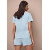 ellos Plus Size 2-Piece Short Sleep Set(Blue Smoke Botanical)