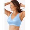 Catherines Women’s Plus Size Simply Cool Wireless Bra(Sky Blue)