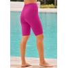 Swim 365 Women’s Plus Size High-Waist Full-Coverage Swim Bike Short(Fluorescent Pink)
