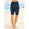 Swim 365 Women’s Plus Size High-Waist Full-Coverage Swim Bike Short(Navy)