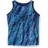 Swimsuits For All Swim 365 Women’s Plus Size Longer-Length High-Neck Racerback Tankini Top(Aqua Abstract)