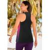 Swimsuits For All Swim 365 Women’s Plus Size Longer-Length High-Neck Racerback Tankini Top(Blackberry Tangerine Ombre)