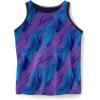 Swimsuits For All Swim 365 Women’s Plus Size Longer-Length High-Neck Racerback Tankini Top(Blue Purple Brushstroke)