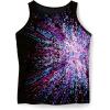 Swimsuits For All Swim 365 Women’s Plus Size Longer-Length High-Neck Racerback Tankini Top(Pink Multi Sunburst)