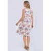 Woman Within Plus Size Button-Front Empire Sleeveless Knit Dress(White Multi Garden)