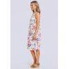 Woman Within Plus Size Button-Front Empire Sleeveless Knit Dress(White Multi Garden)